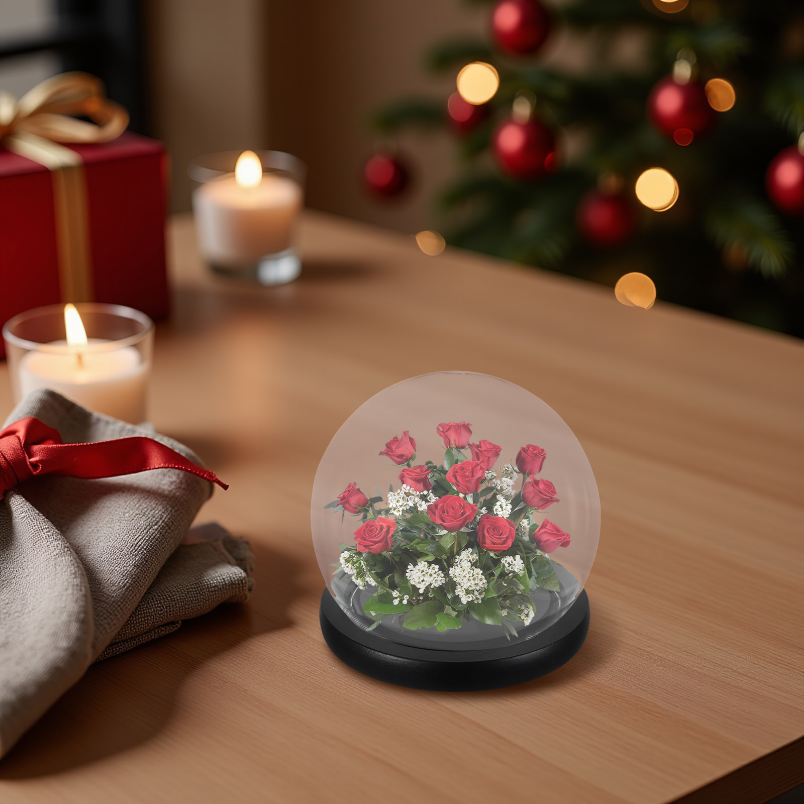 Masif Ahşap Tabanlı Cam Kubbel - Plastic Dome Clear incelemesi ve fiyatı